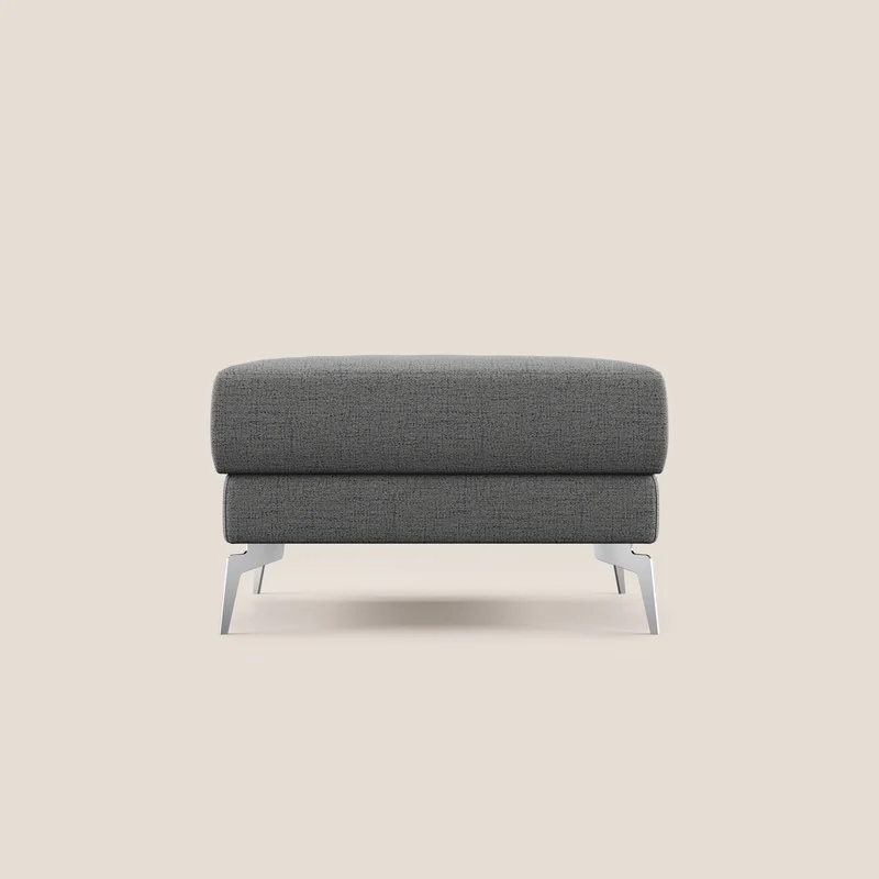 Star Pouf con piedini alti in tessuto impermeabile fiammato T03 grigio