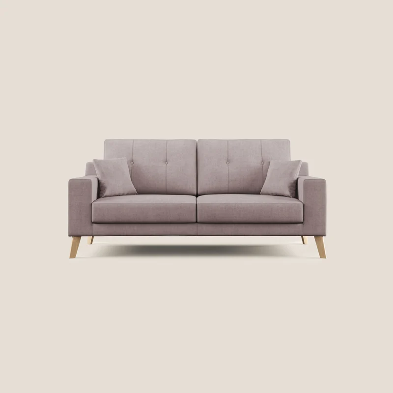 Danish divano moderno in tessuto morbido impermeabile T02 rosa