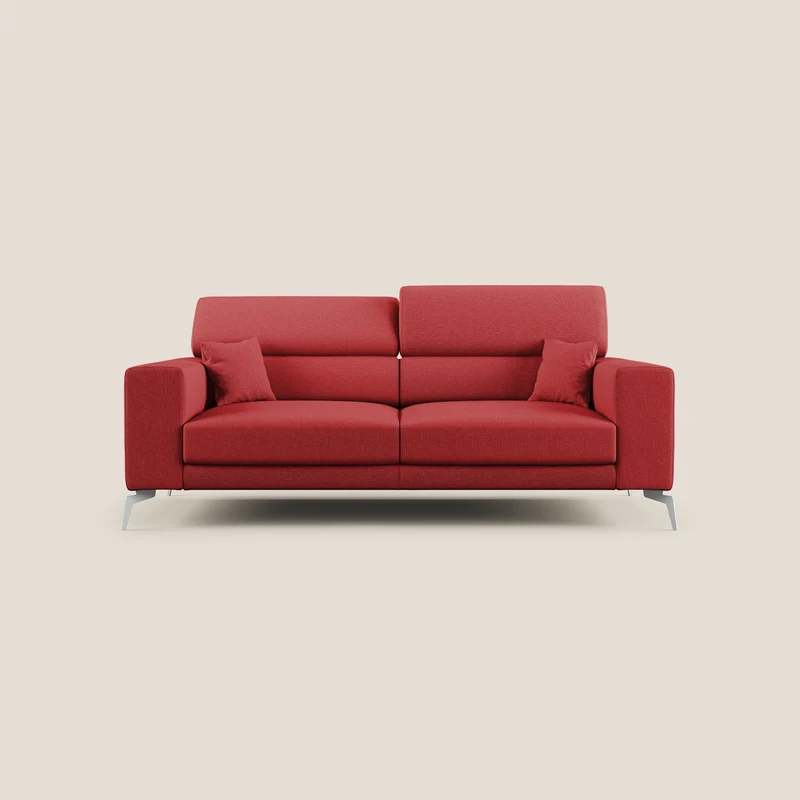 Blade Divano con poggiatesta reclinabili in tessuto impermeabile misto cotone T13 rosso