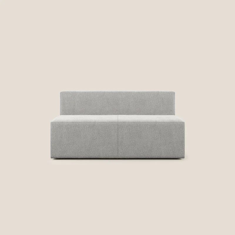 Nettuno modulo centrale maxi in morbido tessuto bouclè T07 grigio