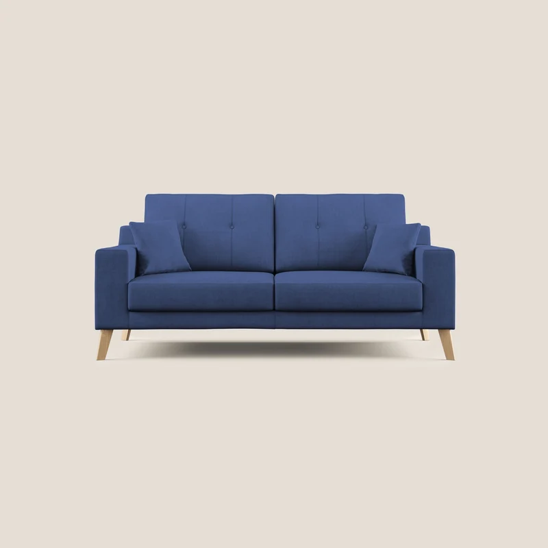 Danish divano moderno in tessuto morbido impermeabile T02 blu