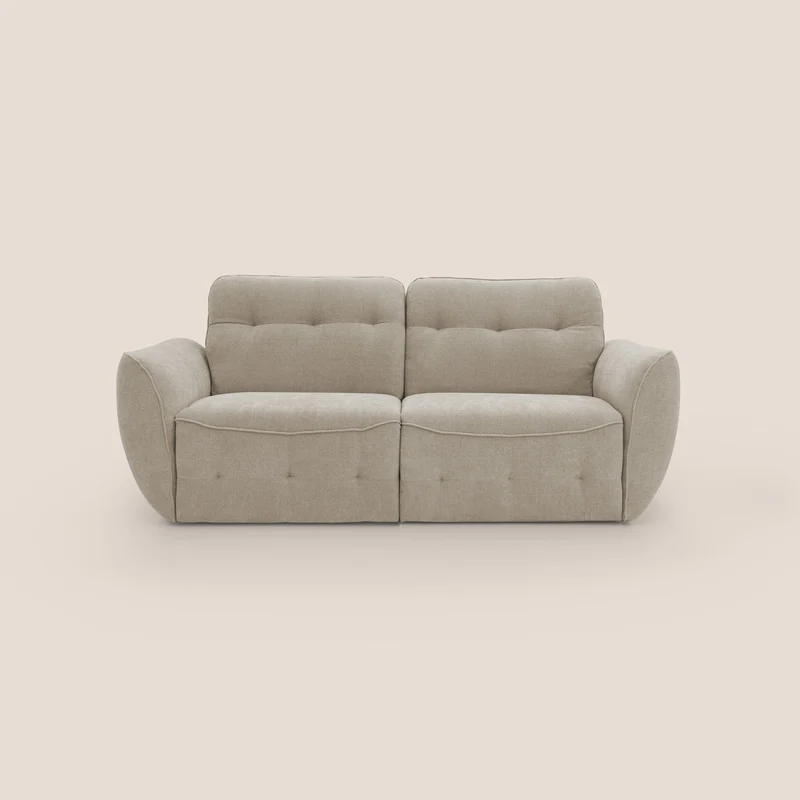 Cerbero divano 2 e 3 posti in morbido bouclé impermeabile T07 beige