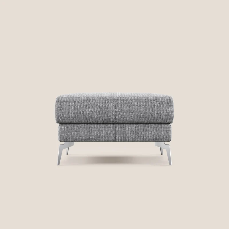 Star Pouf con piedini alti in tessuto impermeabile morbido intreccio T06 grigio