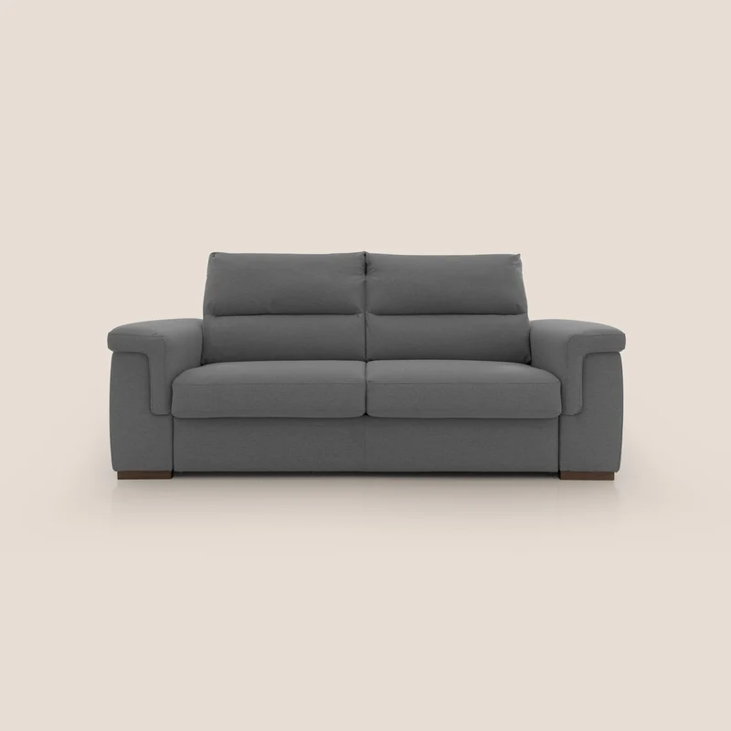 Magnolia divano letto con materasso alto 18 cm morbido schienale alto in tessuto smacchiabile T05 antracite