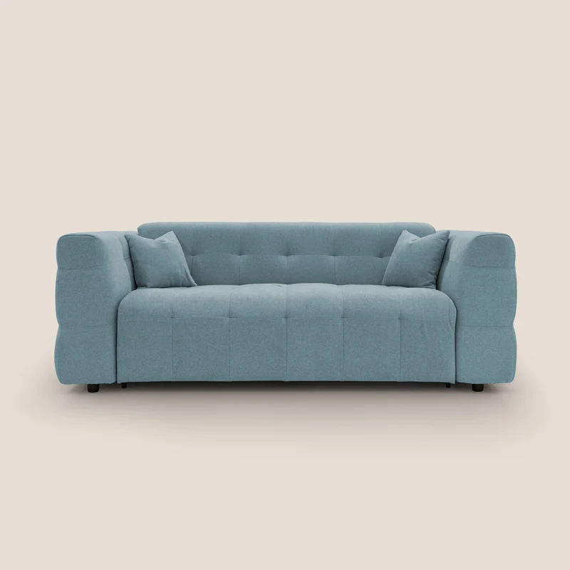 Tender Divano letto matrimoniale dal design innovativo in tessuto bouclet impermeabile T07 carta da zucchero