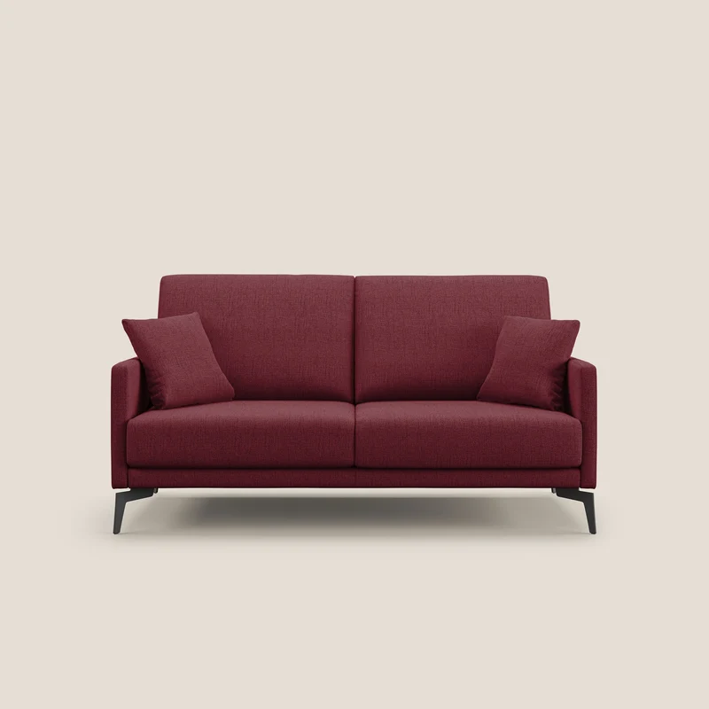 Saturno divano moderno in tessuto morbido impermeabile T03 rosso