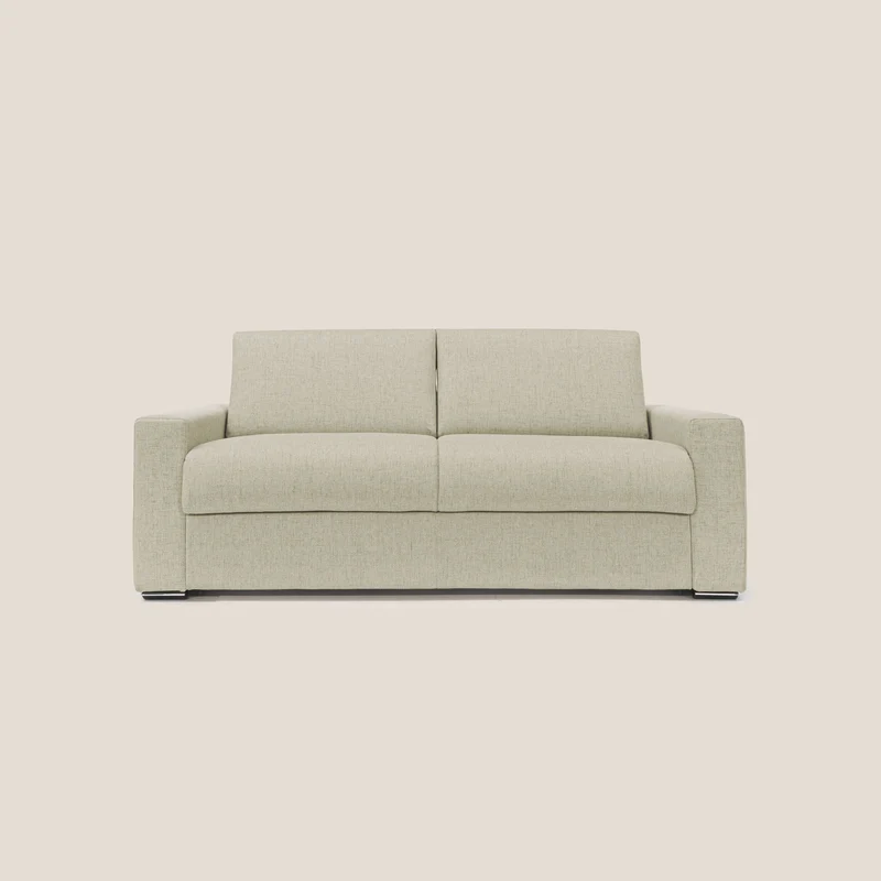 Nixon Divano letto matrimoniale con materasso 20 cm in tessuto impermeabile T03 beige