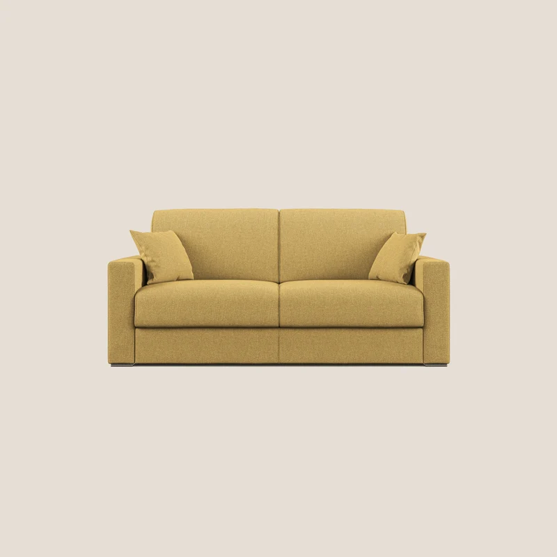 Best Divano letto matrimoniale in tessuto smacchiabile QuickClean T08 giallo
