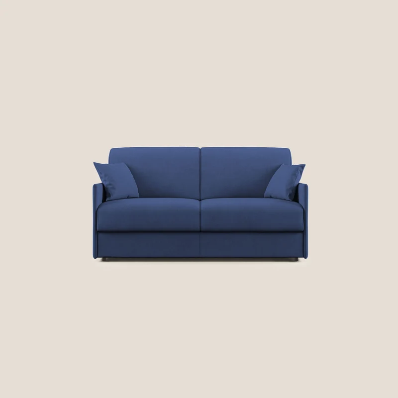 Evans Divano letto in morbido tessuto impermeabile T02 blu