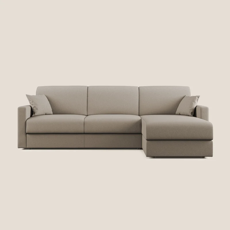 Chris Divano letto angolare 5 posti in tessuto impermeabile T13 beige
