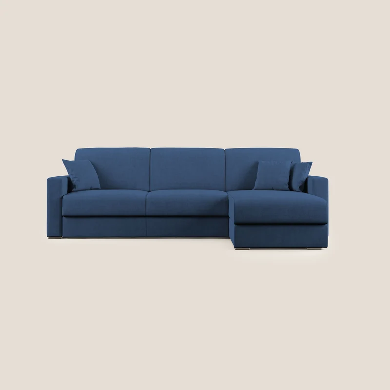 Best Divano letto angolare in tessuto impermeabile T02 blu