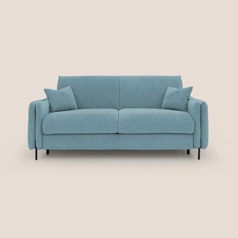 Gregory Divano letto con materasso h18 cm in microfibra effetto velluto impermeabile T09 carta da zucchero