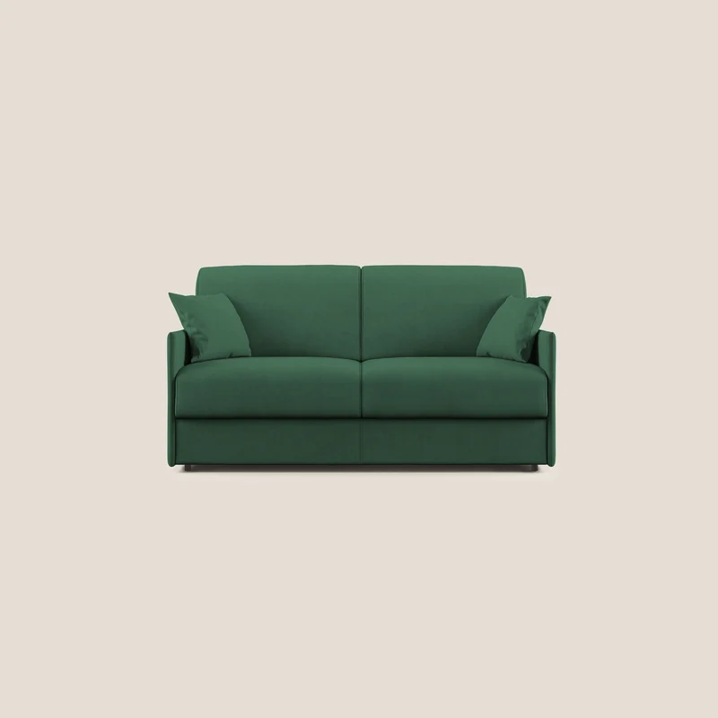 Evans Divano letto in morbido tessuto impermeabile T02 verde