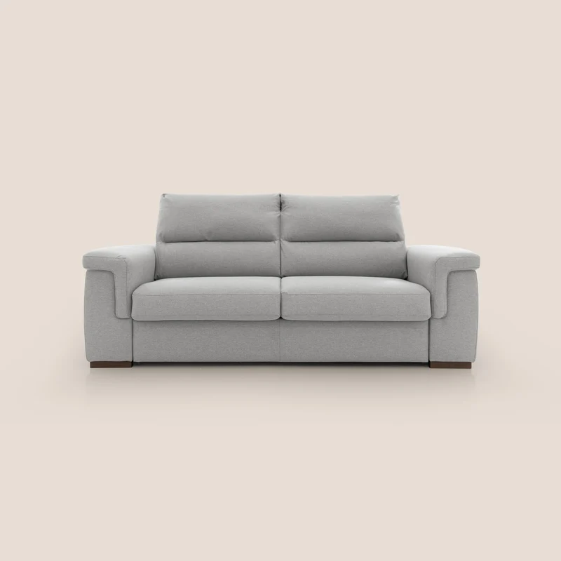 Magnolia divano letto con materasso alto 18 cm morbido schienale alto in tessuto smacchiabile T05 grigio