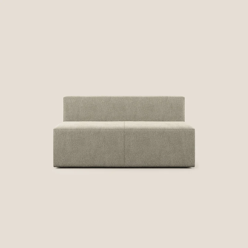 Nettuno modulo centrale maxi in morbido tessuto bouclè T07 beige