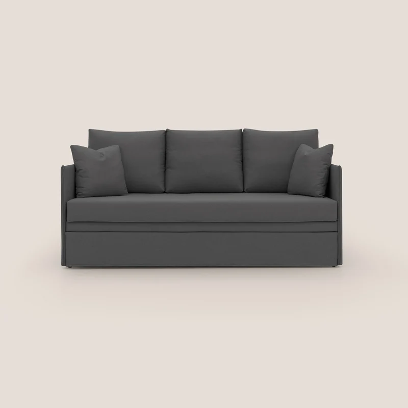 Brera Divano duplex con doppio letto in tessuto simil cotone impermeabile T13 antracite