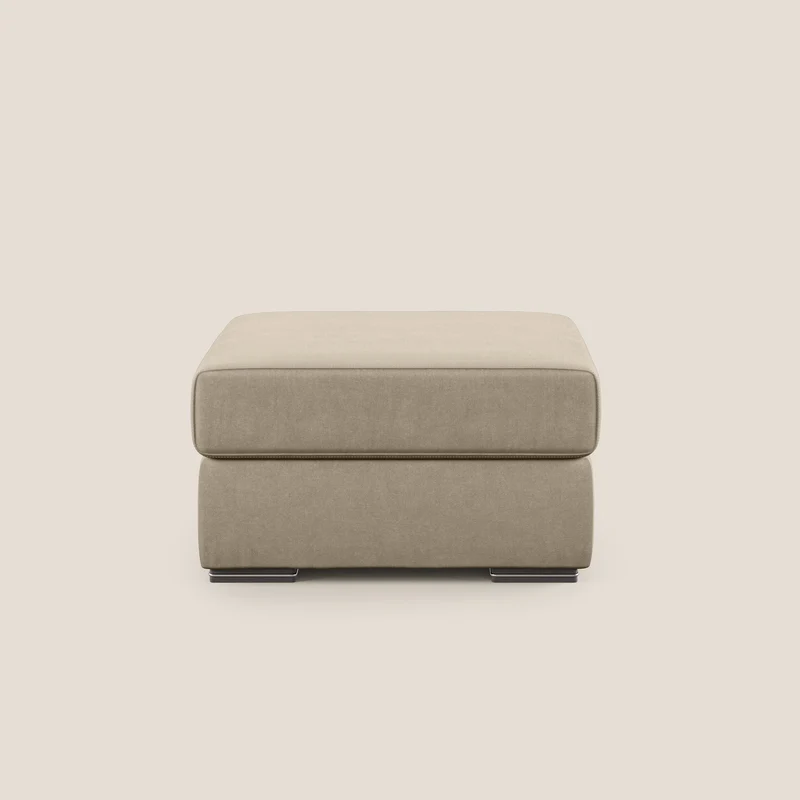 Sun pouf apribile contenitore in microfibra smacchiabile T11 tortora