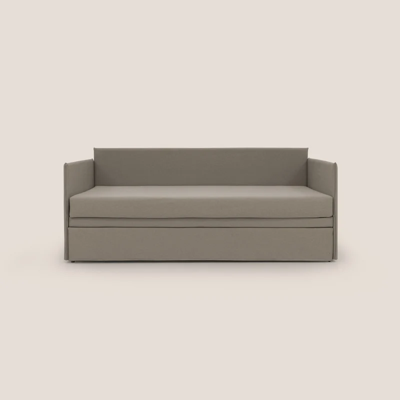 Brenta Divano duplex con doppio letto in tessuto simil cotone impermeabile T13 tortora