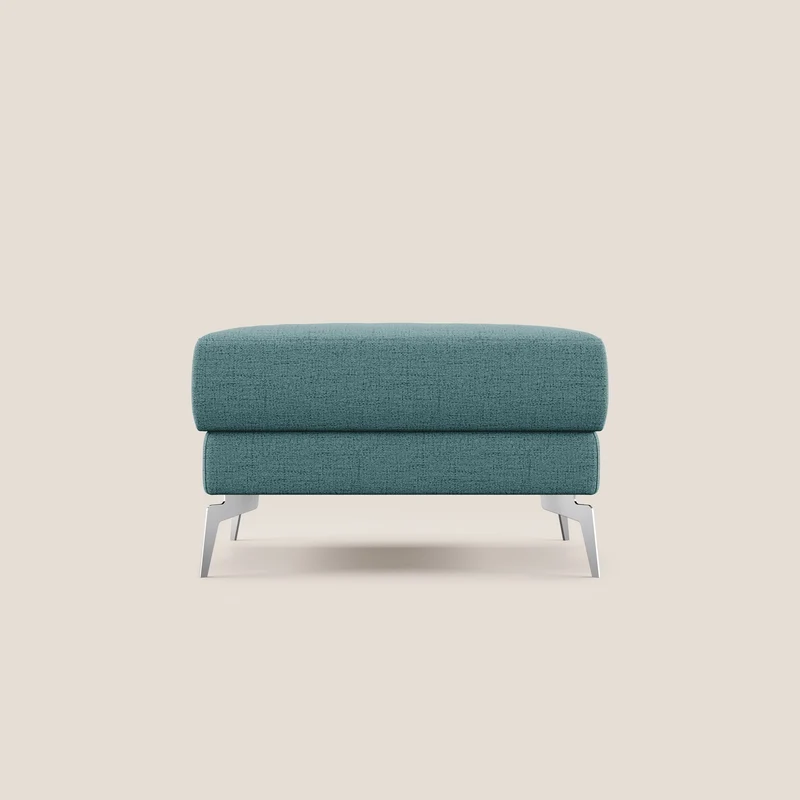 Star Pouf con piedini alti in tessuto impermeabile fiammato T03 azzurro