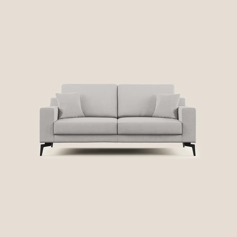 Prestige divano moderno in microfibra smacchiabile T11 grigio chiaro