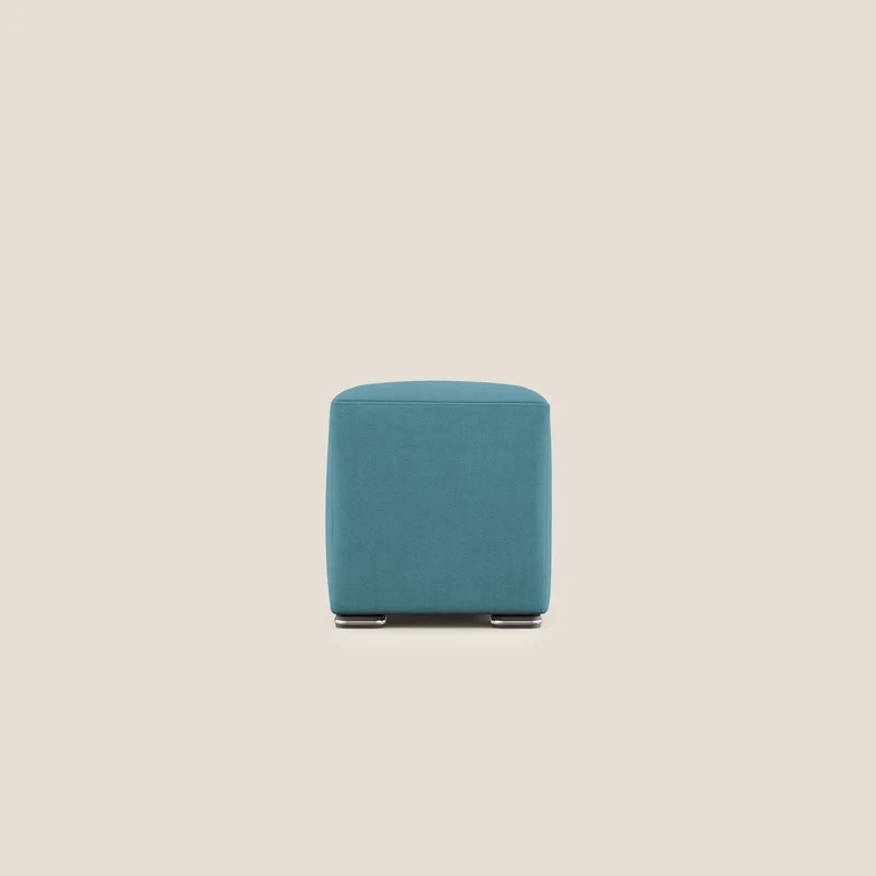 Cube pouf in tessuto morbido impermeabile T02 azzurro
