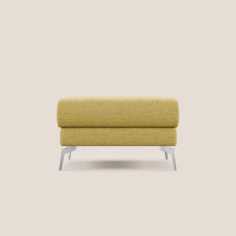Star Pouf con piedini alti in tessuto impermeabile fiammato T03 giallo