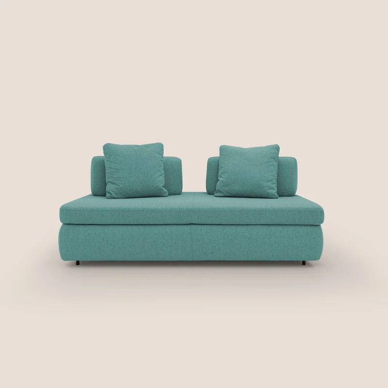 Gransasso Divano letto matrimoniale dal DESIGN innovativo in tessuto impermeabile T03 verde acqua