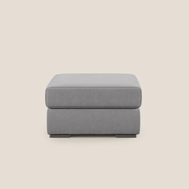 Sun pouf apribile contenitore in microfibra smacchiabile T11 grigio