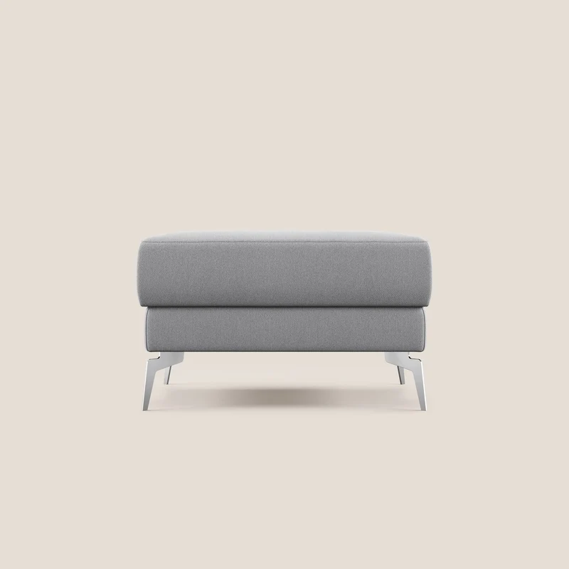 Star Pouf con piedini alti in tessuto smacchiabile T05 grigio