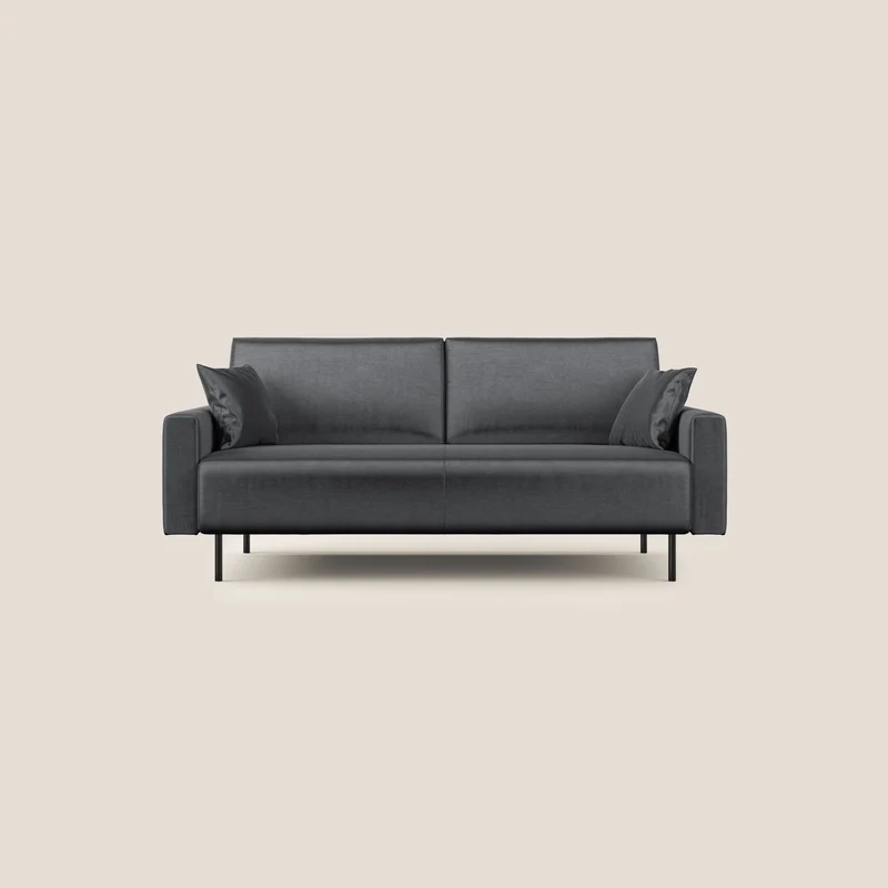 Arthur divano moderno in velluto morbido impermeabile T01 antracite