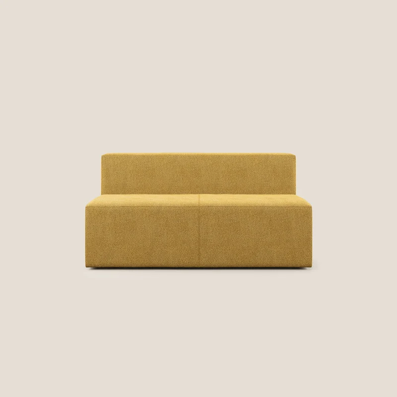 Nettuno modulo centrale maxi in morbido tessuto bouclè T07 giallo