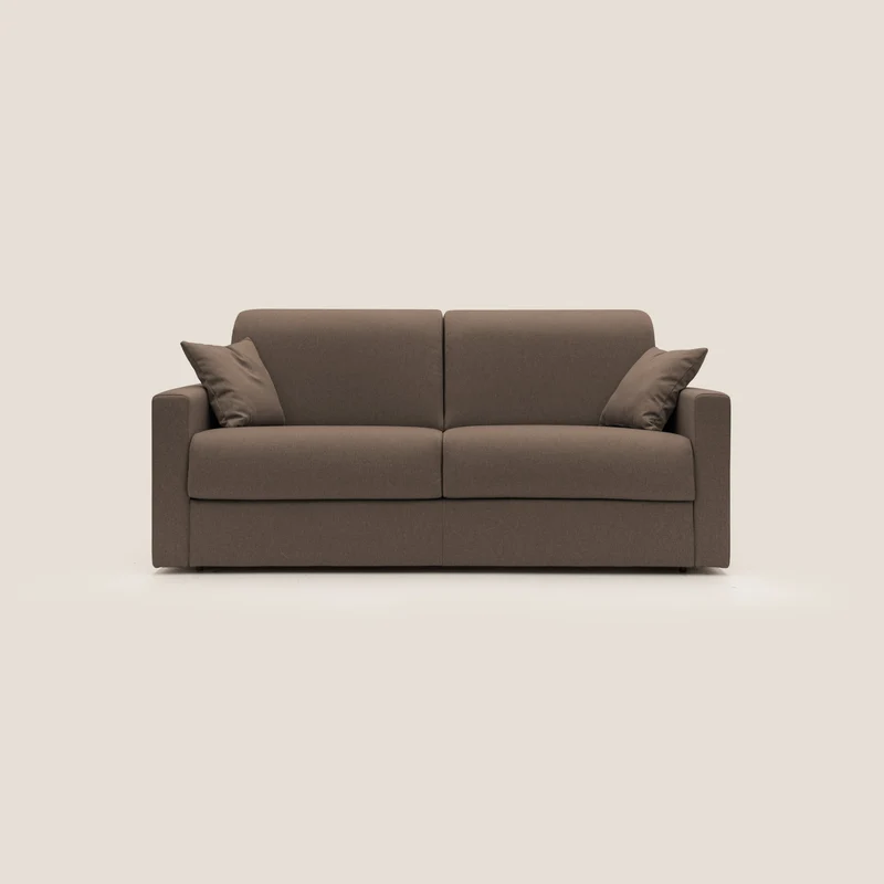 Chris Divano letto matrimoniale in tessuto impermeabile T13 marrone