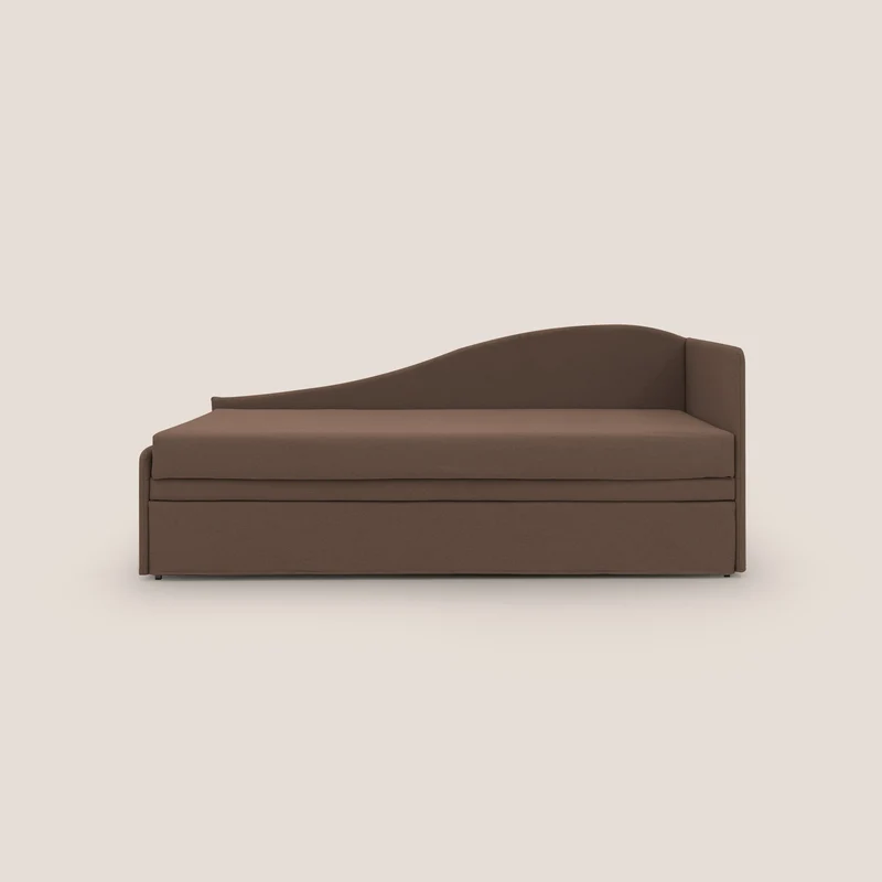 Nolo Divano duplex con doppio letto in tessuto simil cotone impermeabile T13 marrone