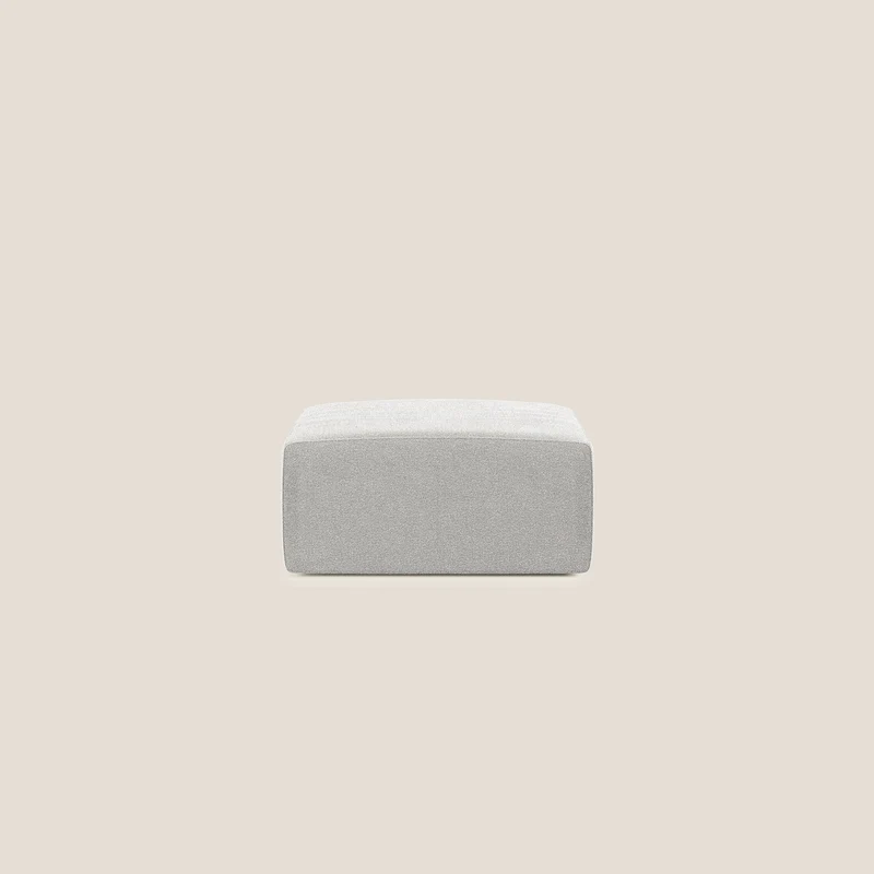 Nettuno modulo pouf in morbido tessuto bouclè T07 grigio