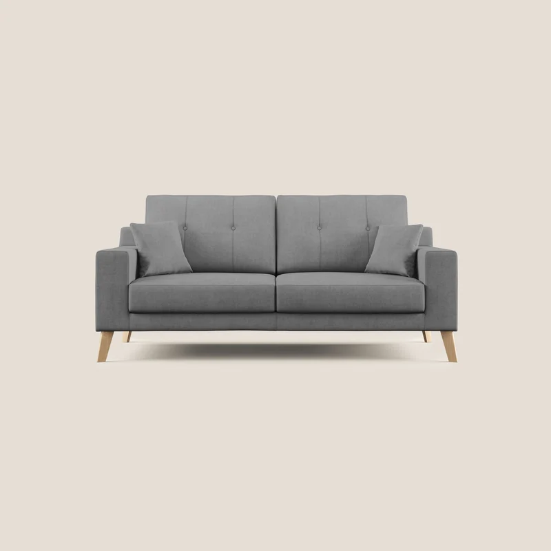 Danish divano moderno in tessuto morbido impermeabile T02 grigio