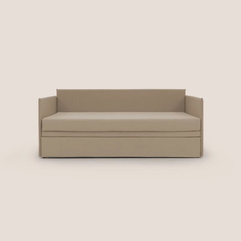 Brenta Divano duplex con doppio letto in tessuto simil cotone impermeabile T13 beige