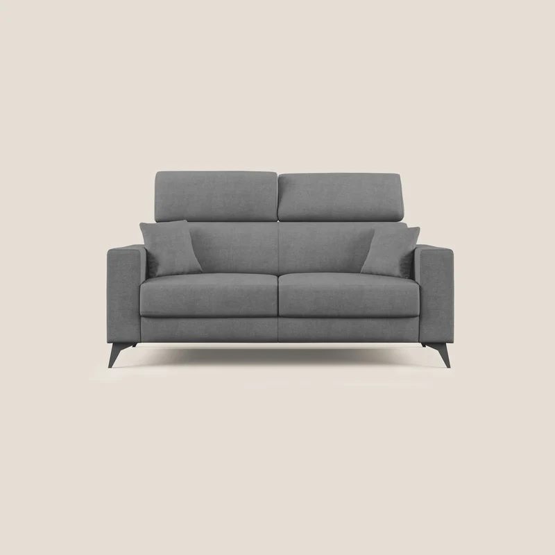 Pegaso divano letto con poggiatesta reclinabili e rivestimento T02 grigio