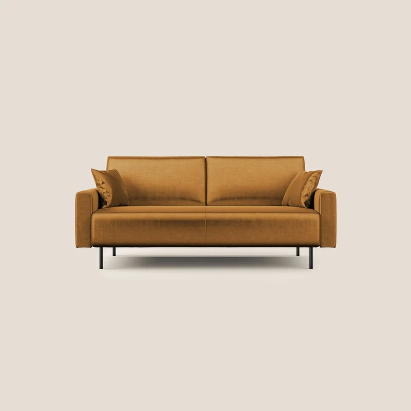 Arthur divano moderno in velluto morbido impermeabile T01 oro