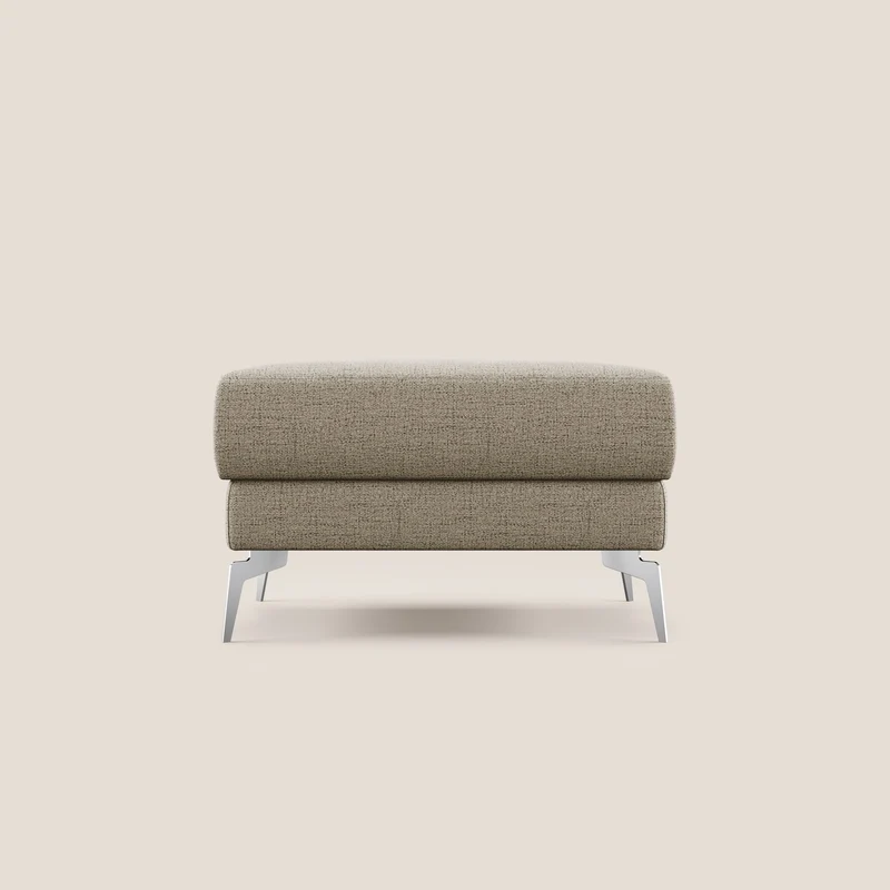 Star Pouf con piedini alti in tessuto impermeabile fiammato T03 marrone