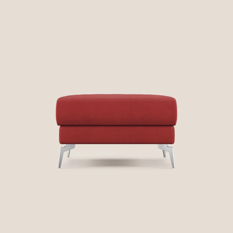 Star Pouf con piedini alti in tessuto impermeabile T02 rosso