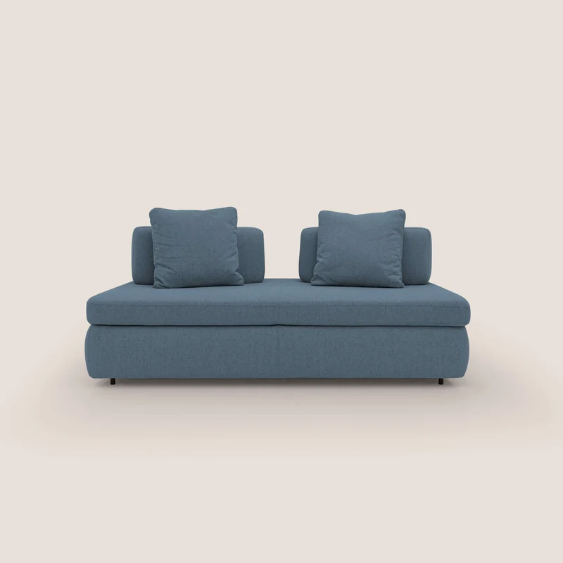 Gransasso Divano letto matrimoniale dal DESIGN innovativo in tessuto impermeabile T03 blu