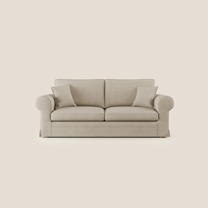 Lady divano classico in piuma d'oca realizzato con tessuto impermeabile T02 beige