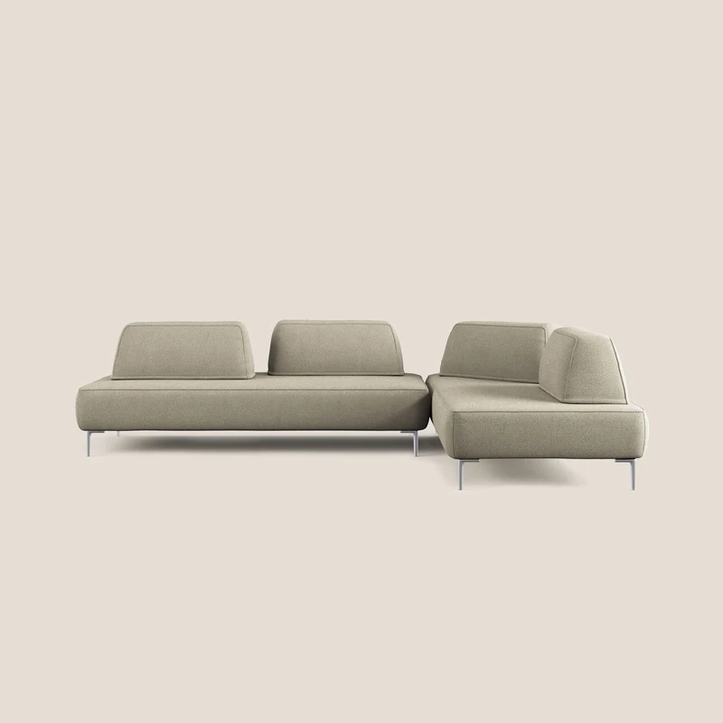 Newton divano angolare modulare con schienali movibili T07 beige