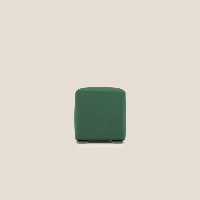 Cube pouf in tessuto morbido impermeabile T02 verde
