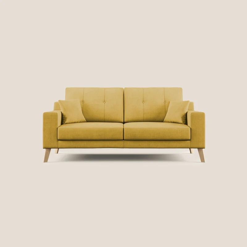 Danish divano moderno in tessuto morbido impermeabile T02 giallo
