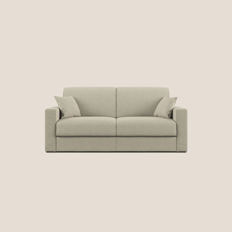 Best Divano letto matrimoniale in tessuto smacchiabile QuickClean T08 panna