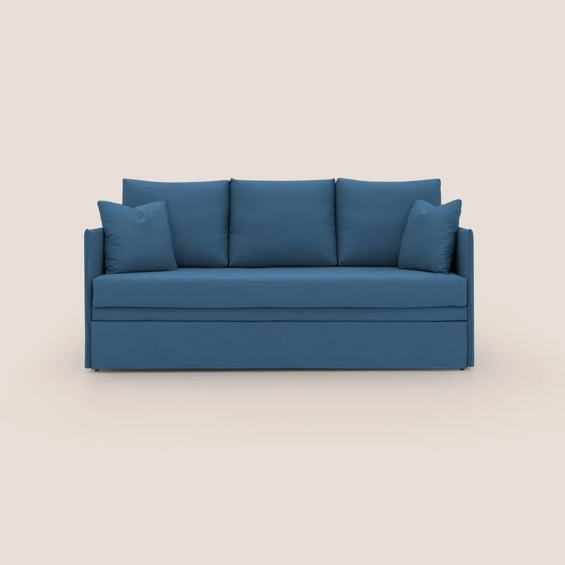 Brera Divano duplex con doppio letto in tessuto simil cotone impermeabile T13 blu