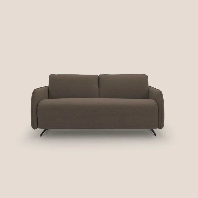 Texas Divano letto matrimoniale moderno in tessuto impermeabile T19 marrone