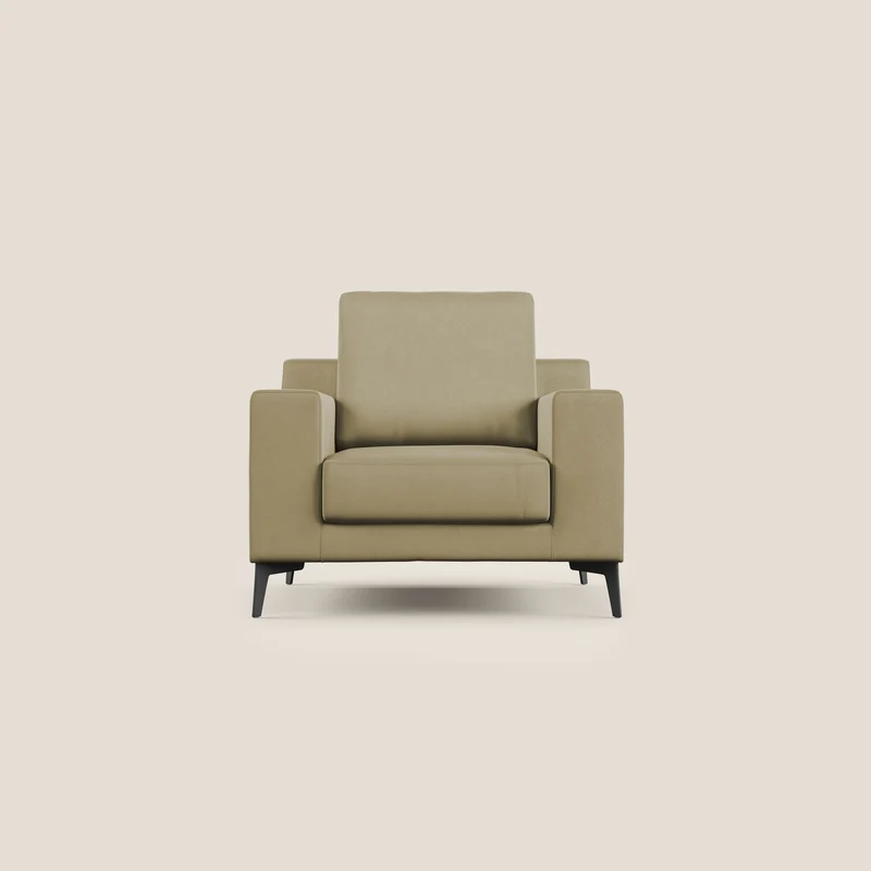 Prestige poltroncina moderna in microfibra smacchiabile T11 beige