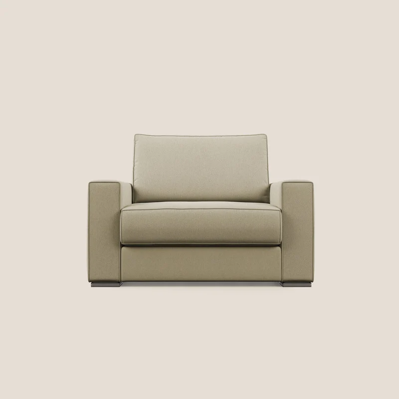 Dream poltrona letto in tessuto smacchiabile T05 cammello